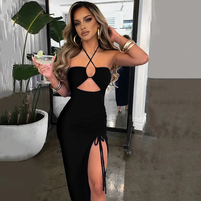 The Sienna Backless Midi Dress