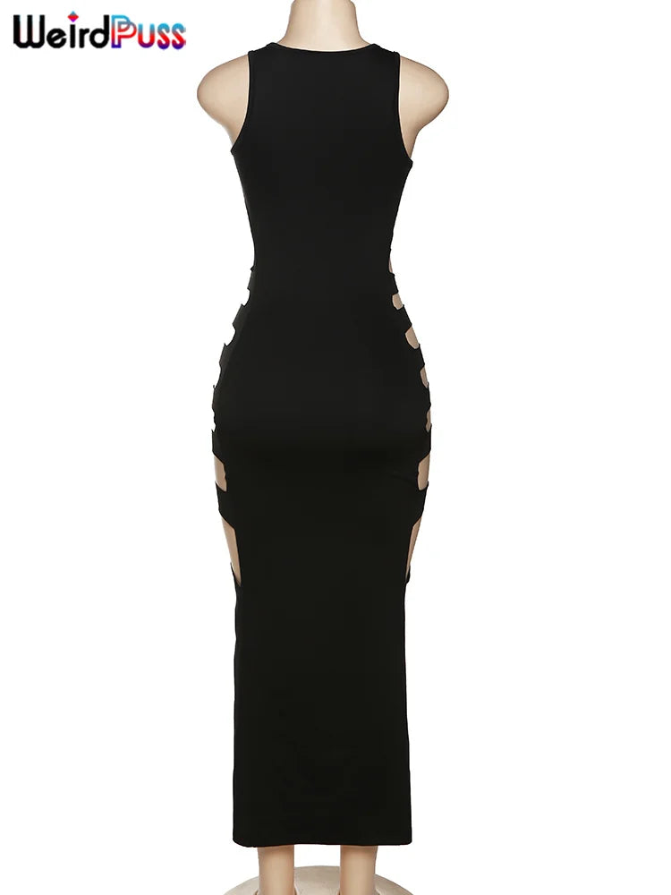 The Zelie Cut-Out Split Maxi Dress