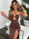 The Sienna Backless Midi Dress