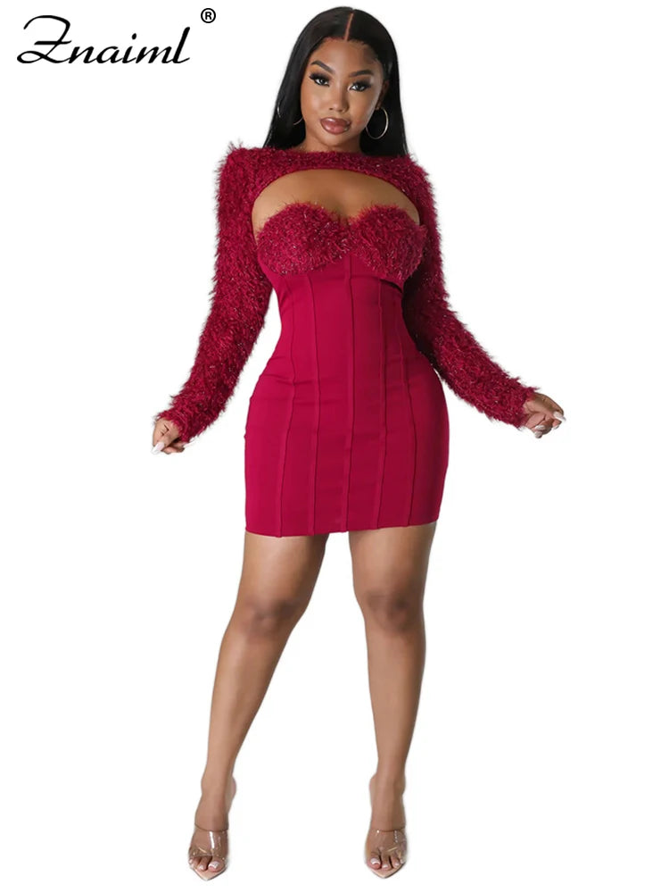 The Bianca Corset Mini Dress with Shrug