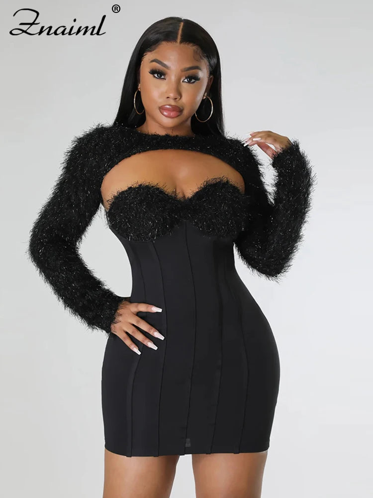 The Bianca Corset Mini Dress with Shrug