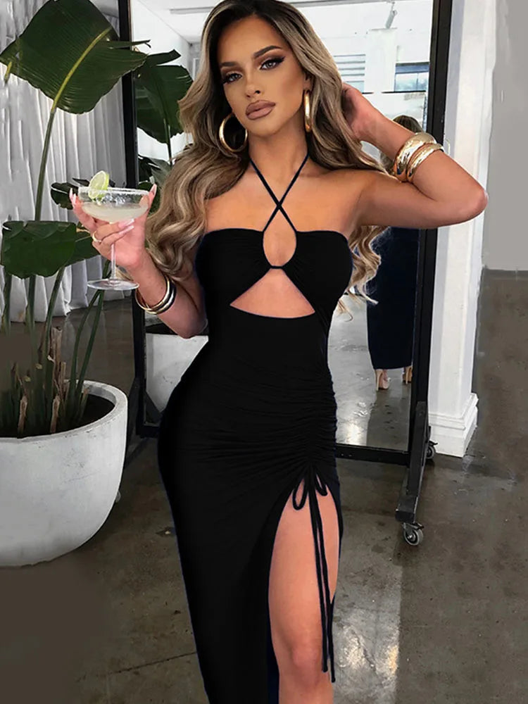 The Sienna Backless Midi Dress