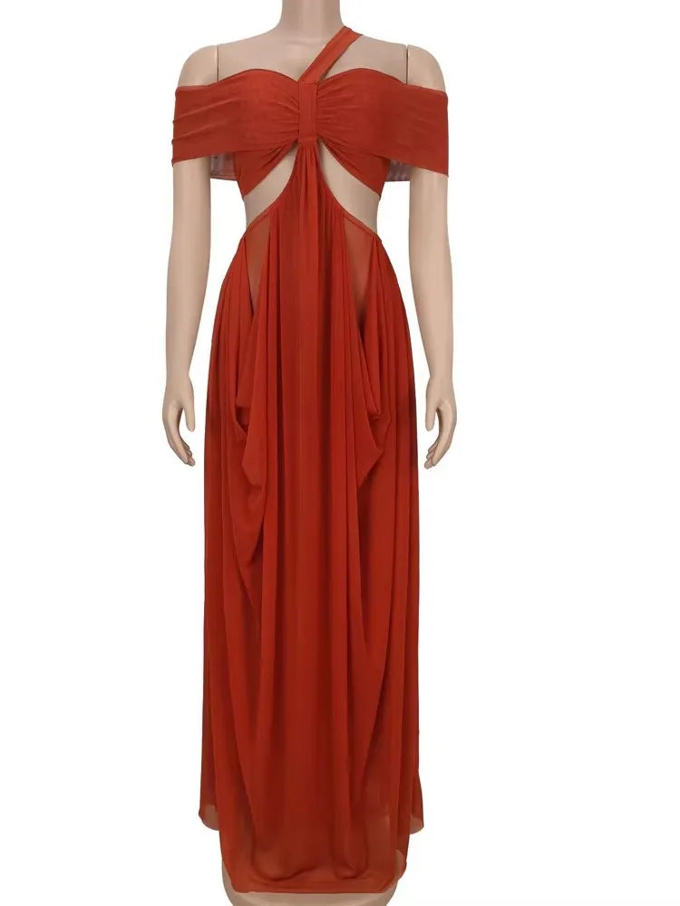 The Anais Off-Shoulder Cut-Out Maxi Dress