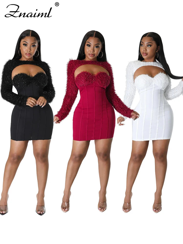 The Bianca Corset Mini Dress with Shrug