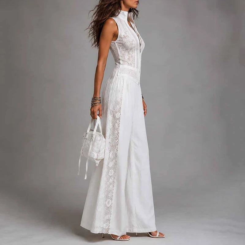 The Ophelia Embroidered Lace Wide-Leg Jumpsuit