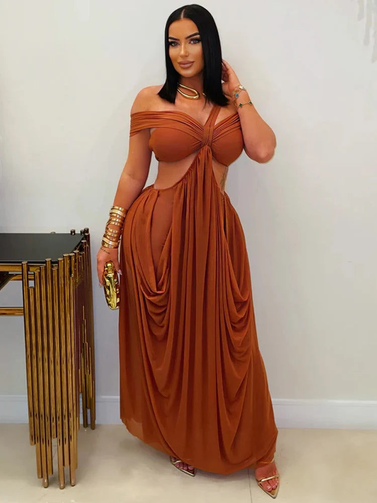 The Anais Off-Shoulder Cut-Out Maxi Dress