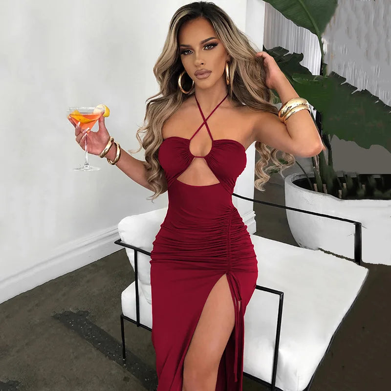 The Sienna Backless Midi Dress