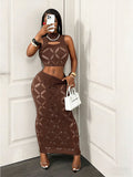 The Mesa Hollow-Out Crop Top & Skirt Set