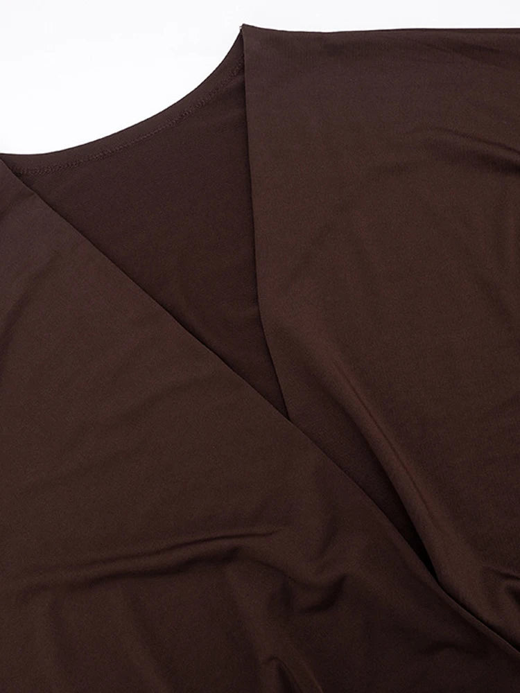 The Camille Draped Plunge Mini Dress