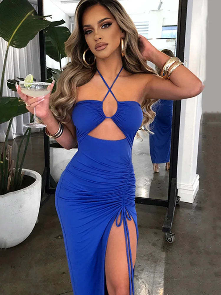 The Sienna Backless Midi Dress