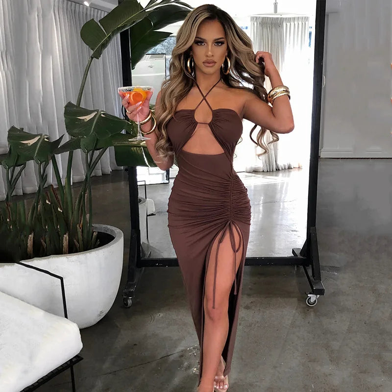 The Sienna Backless Midi Dress
