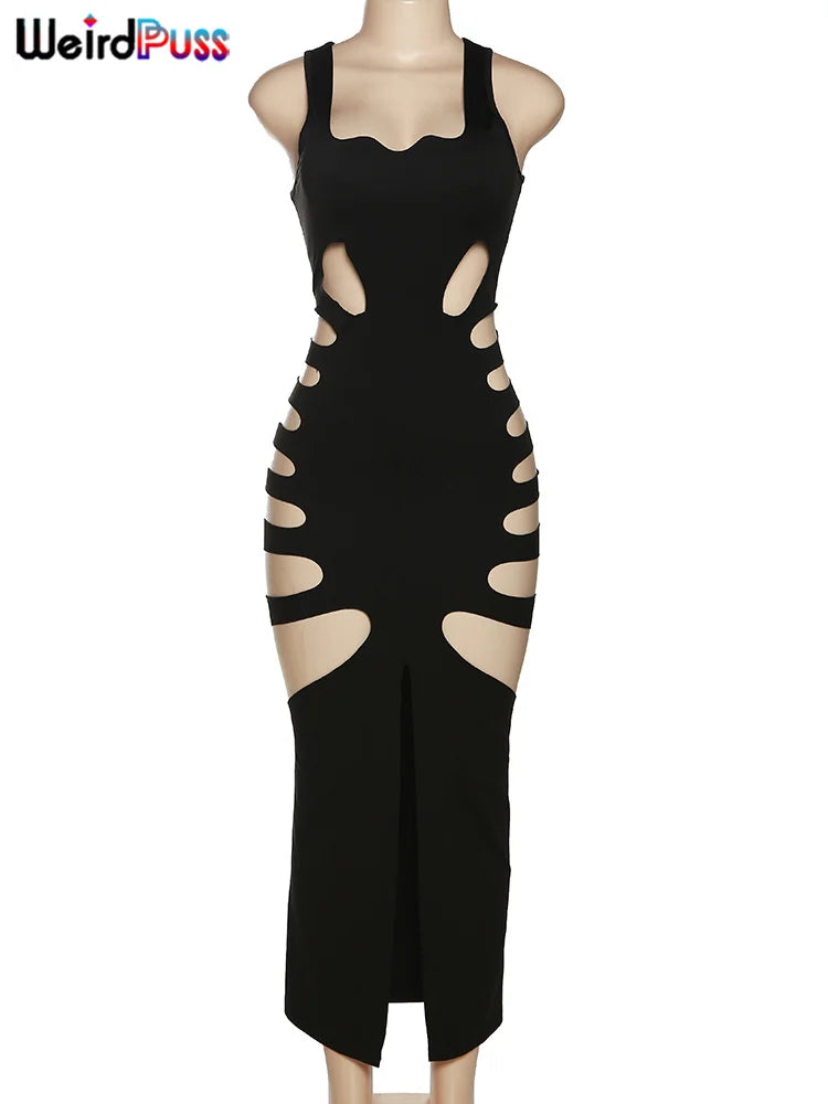 The Zelie Cut-Out Split Maxi Dress