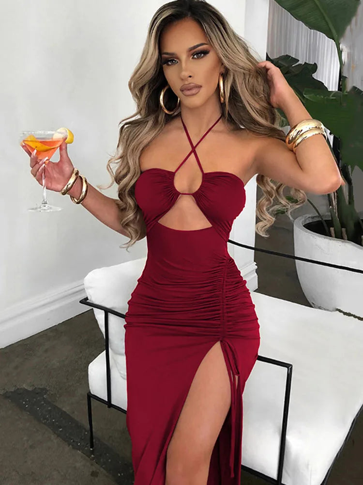 The Sienna Backless Midi Dress