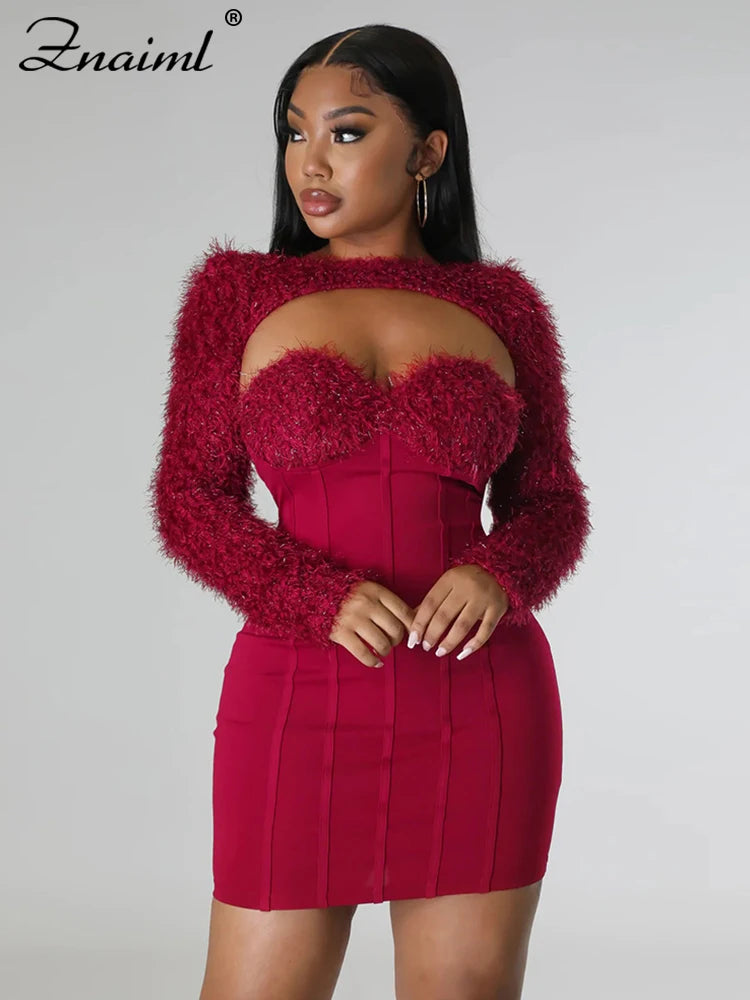 The Bianca Corset Mini Dress with Shrug